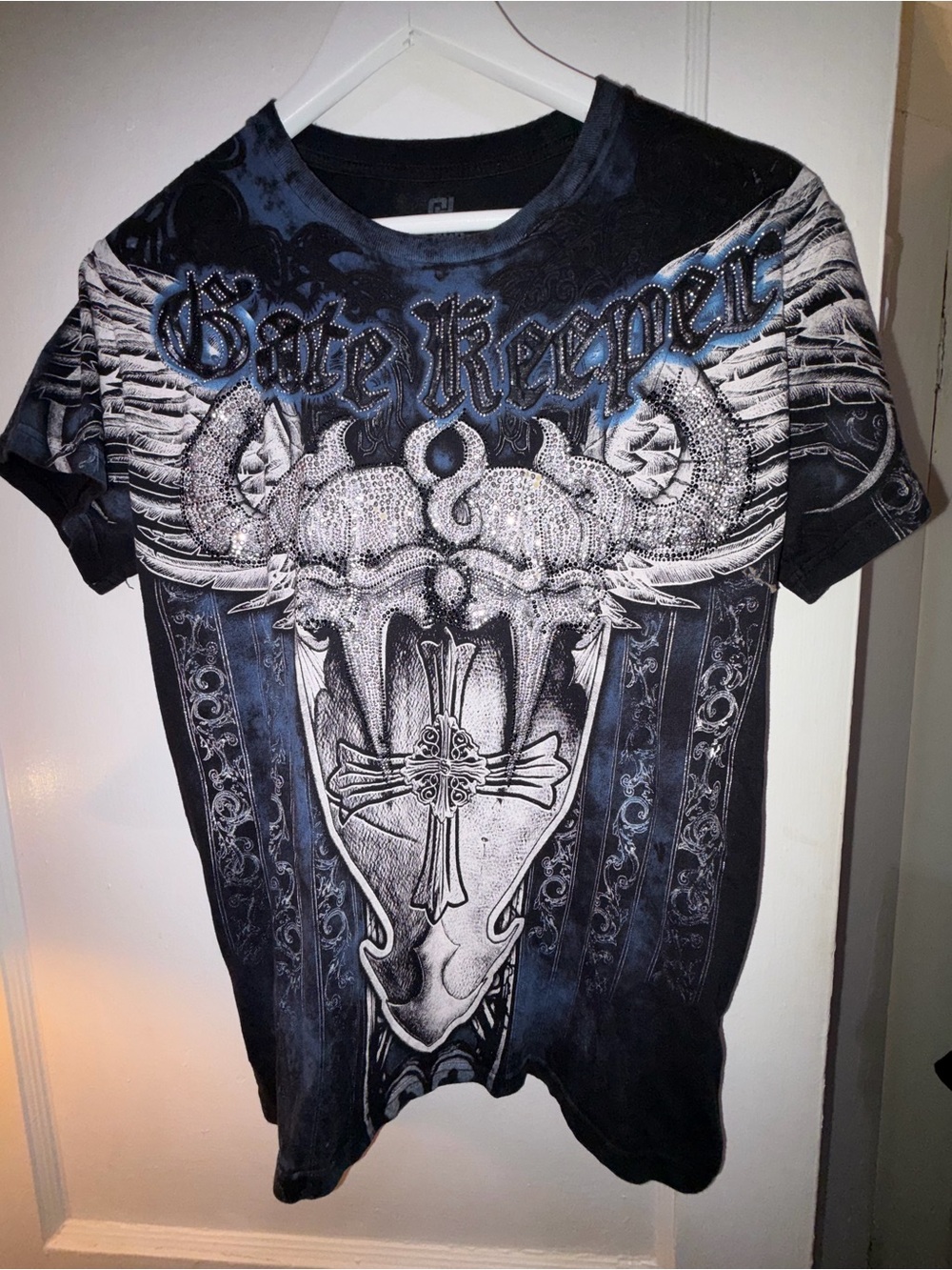 Vintage Y2K Affliction "Gate Keeper" Graphic Tee - M